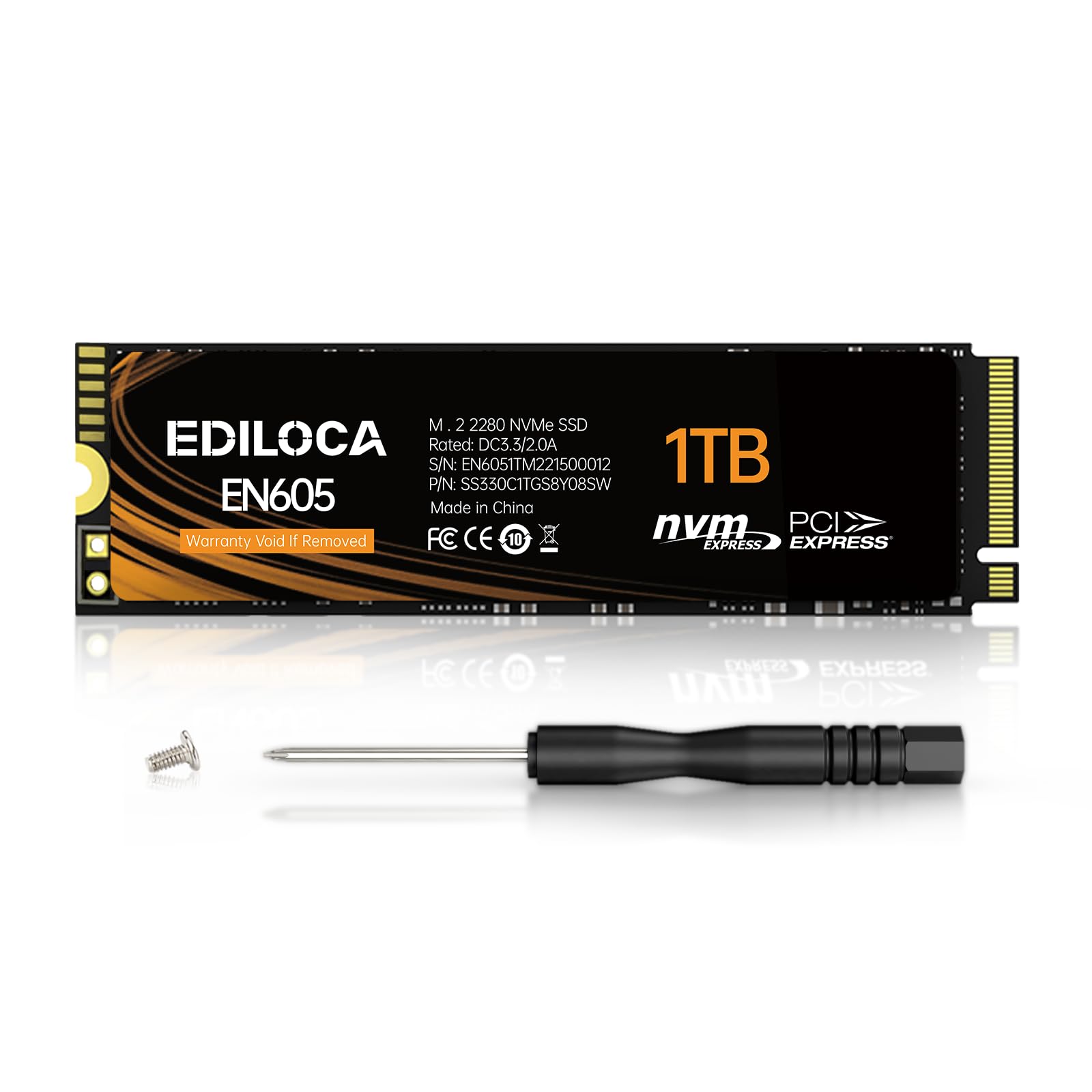 EDILOCA EN605 SSD 1TB PCIe Gen3 超高速